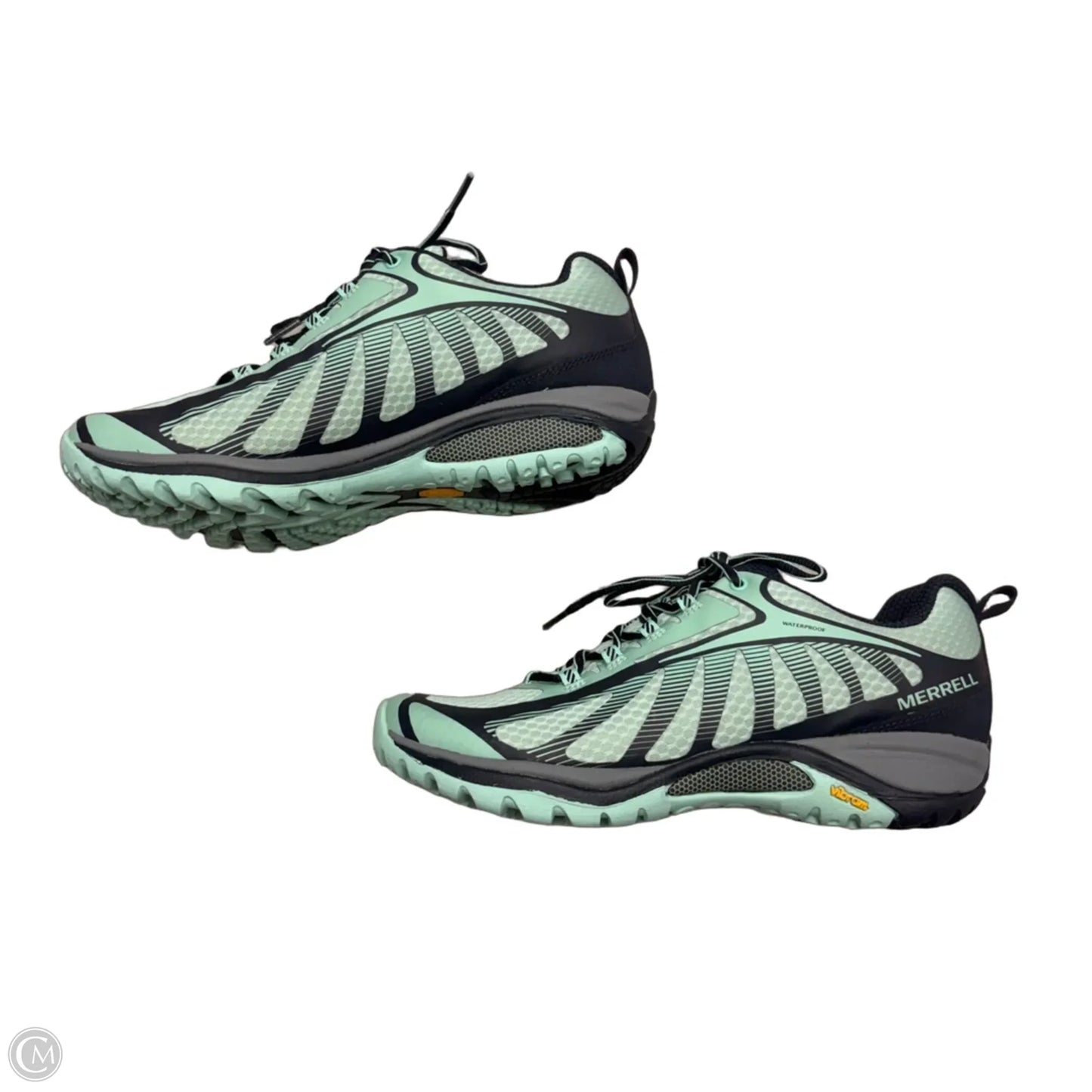 Shoes Hiking By Merrell In Teal, Size: 9