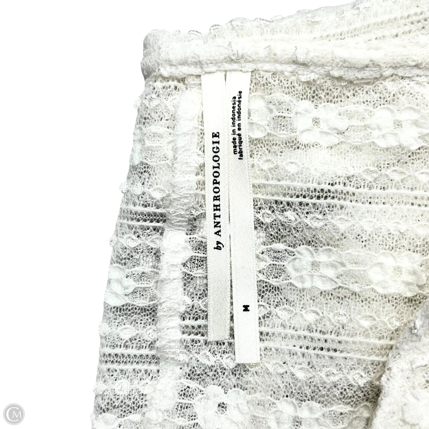 Top Long Sleeve By Anthropologie In Ivory, Size: M