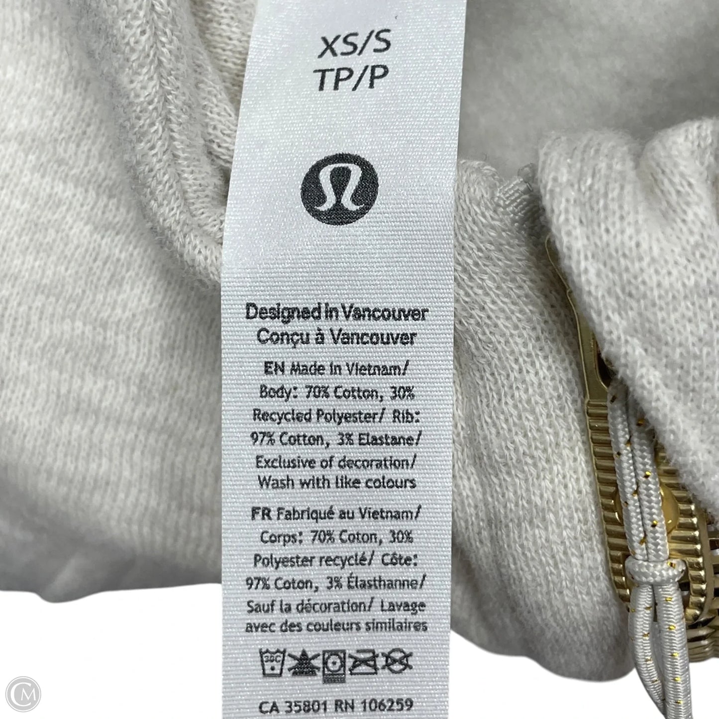 Athletic Sweatshirt Crewneck By Lululemon In Grey, Size: Xs