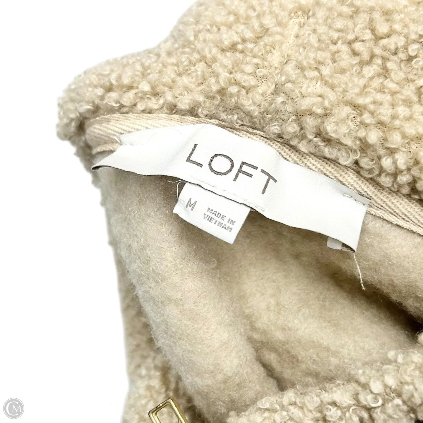 Jacket Faux Fur & Sherpa By Loft In Tan, Size: M