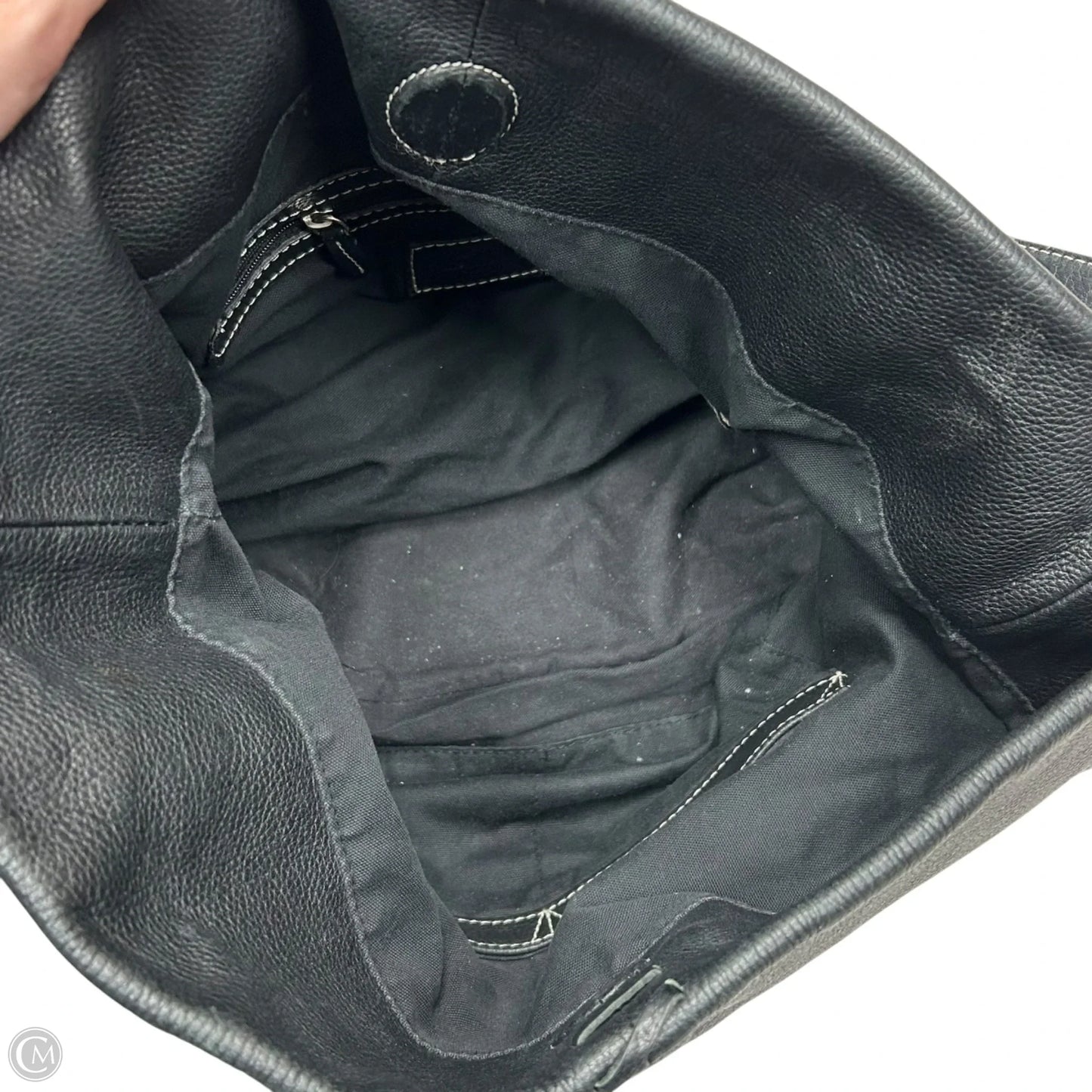 Handbag Leather By Clarks, Size: Medium
