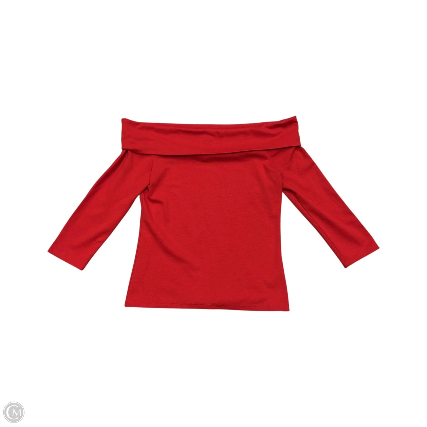 Top 3/4 Sleeve By Anthropologie In Red, Size: S