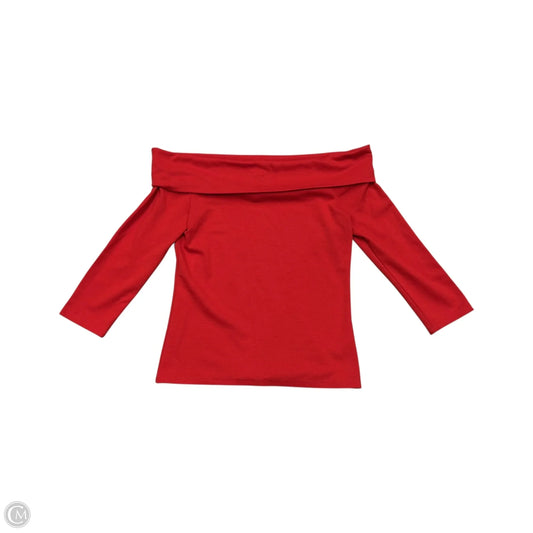 Top 3/4 Sleeve By Anthropologie In Red, Size: S
