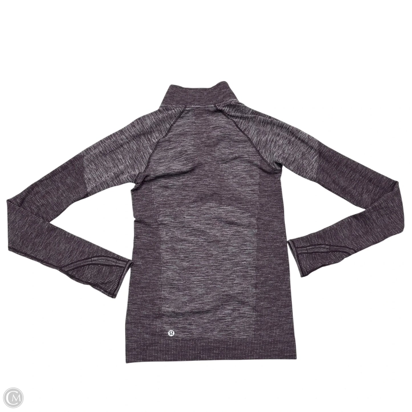 Athletic Top Long Sleeve Collar By Lululemon In Purple, Size: S