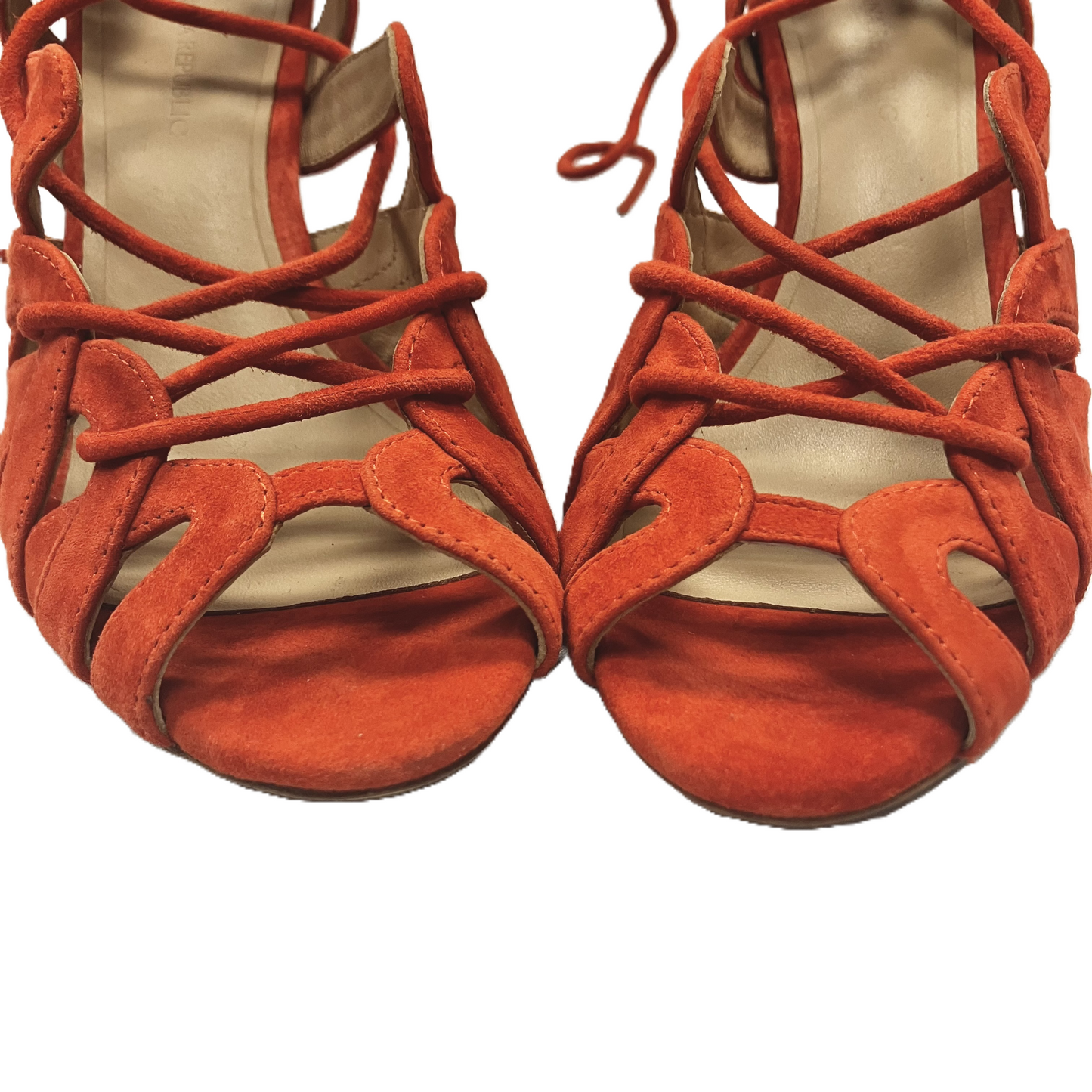 Orange Sandals Heels Stiletto By Banana Republic, Size: 7.5