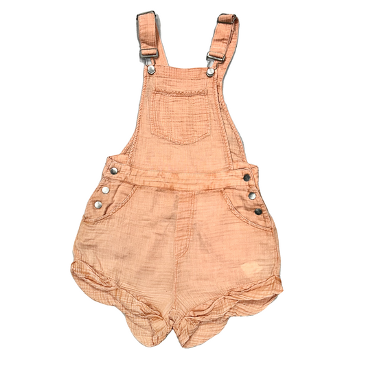 Shortalls By Pilcro In Coral, Size: Xs