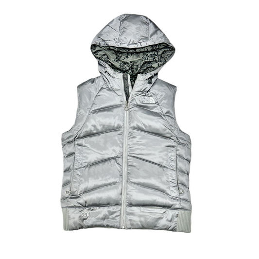 Vest Puffer & Quilted By The North Face In Silver, Size: S