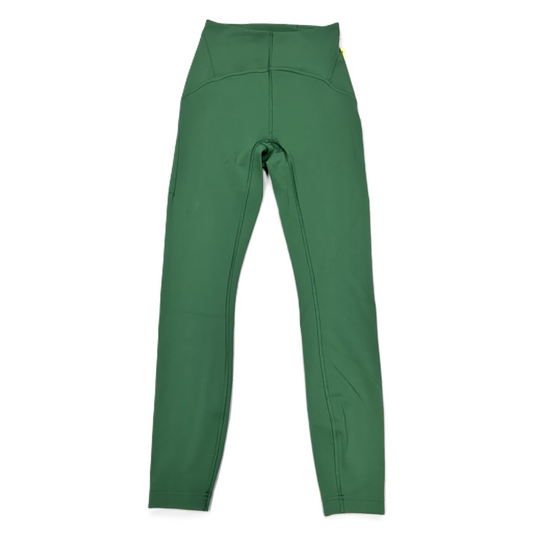 Athletic Leggings By Lululemon In Green, Size: Xs