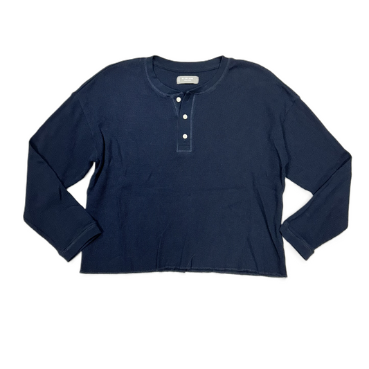 Top Long Sleeve By Everlane In Navy, Size: L