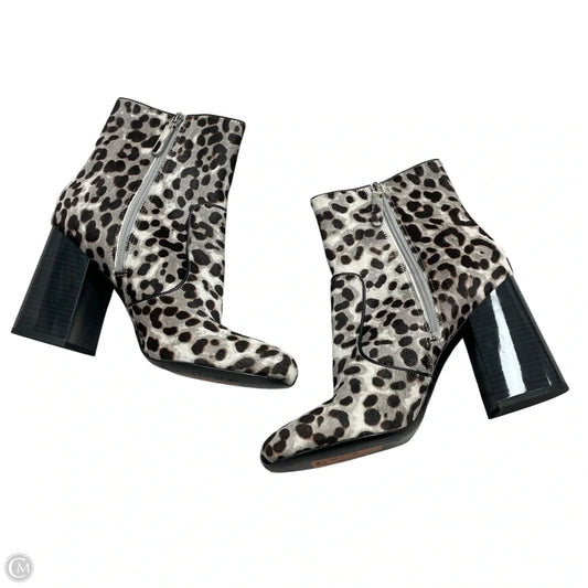 Boots Ankle Heels By Nine West In Leopard Print, Size: 11