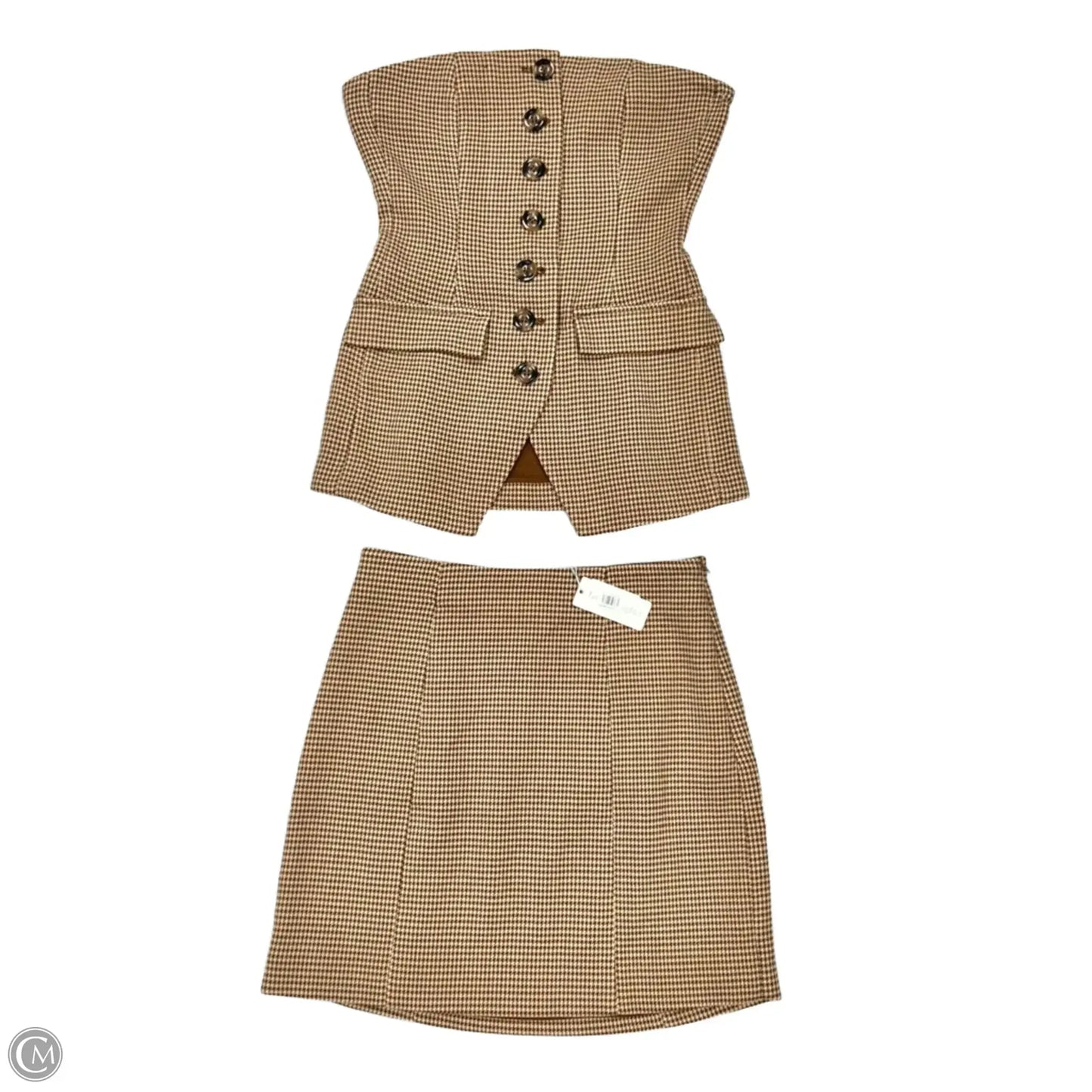 Skirt Set 2pc By Favorite Daughter In Brown & Tan, Size: 4
