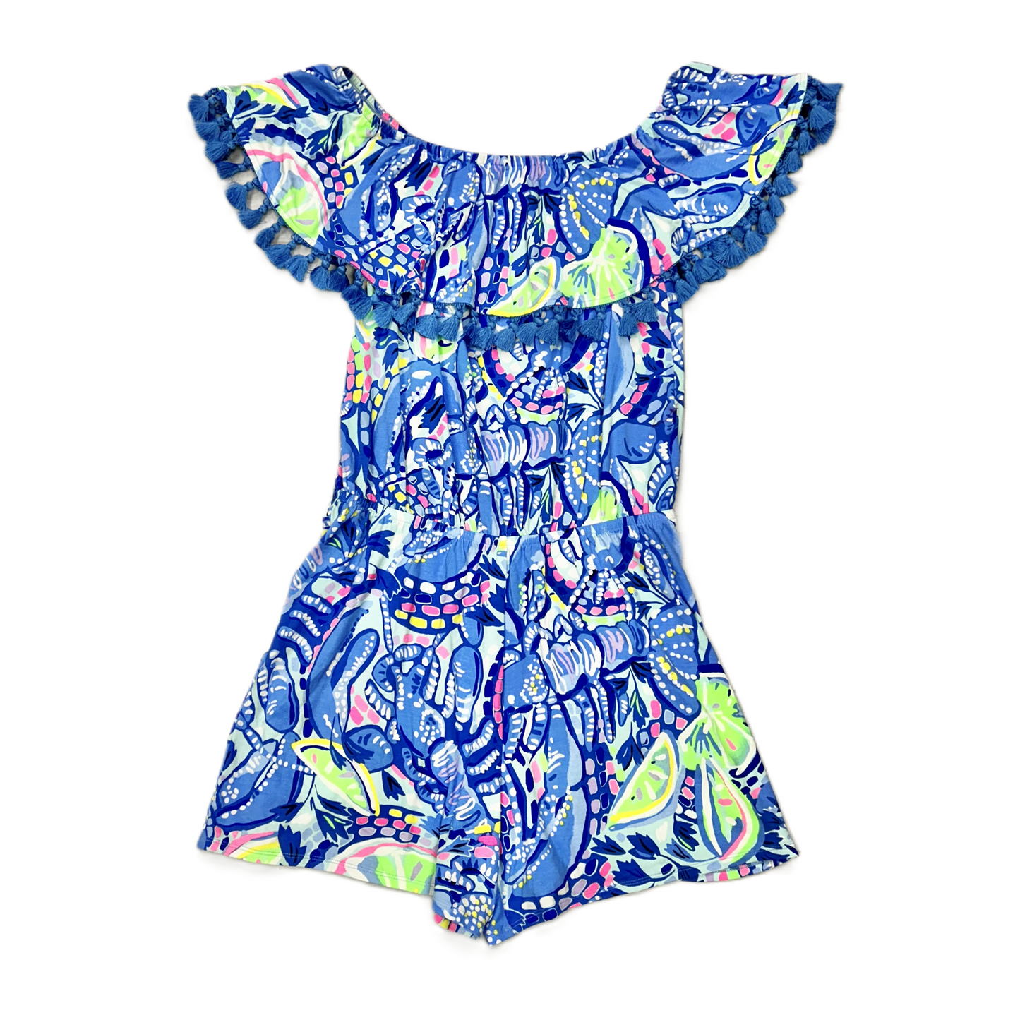 Blue & Pink Romper Designer By Lilly Pulitzer, Size: S
