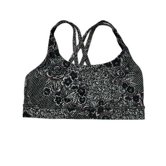 Athletic Bra By Lululemon In Black & Purple, Size: S