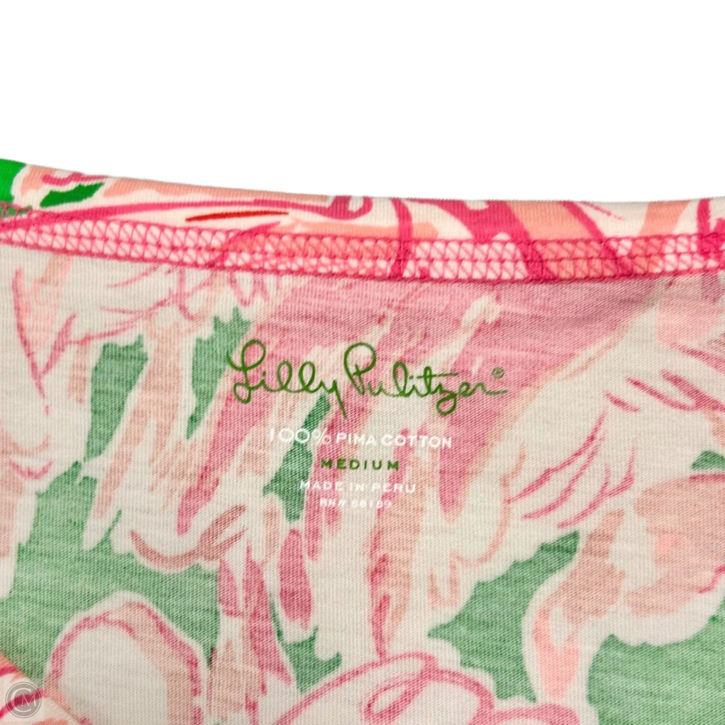 Dress Designer By Lilly Pulitzer In Green & Pink, Size: M