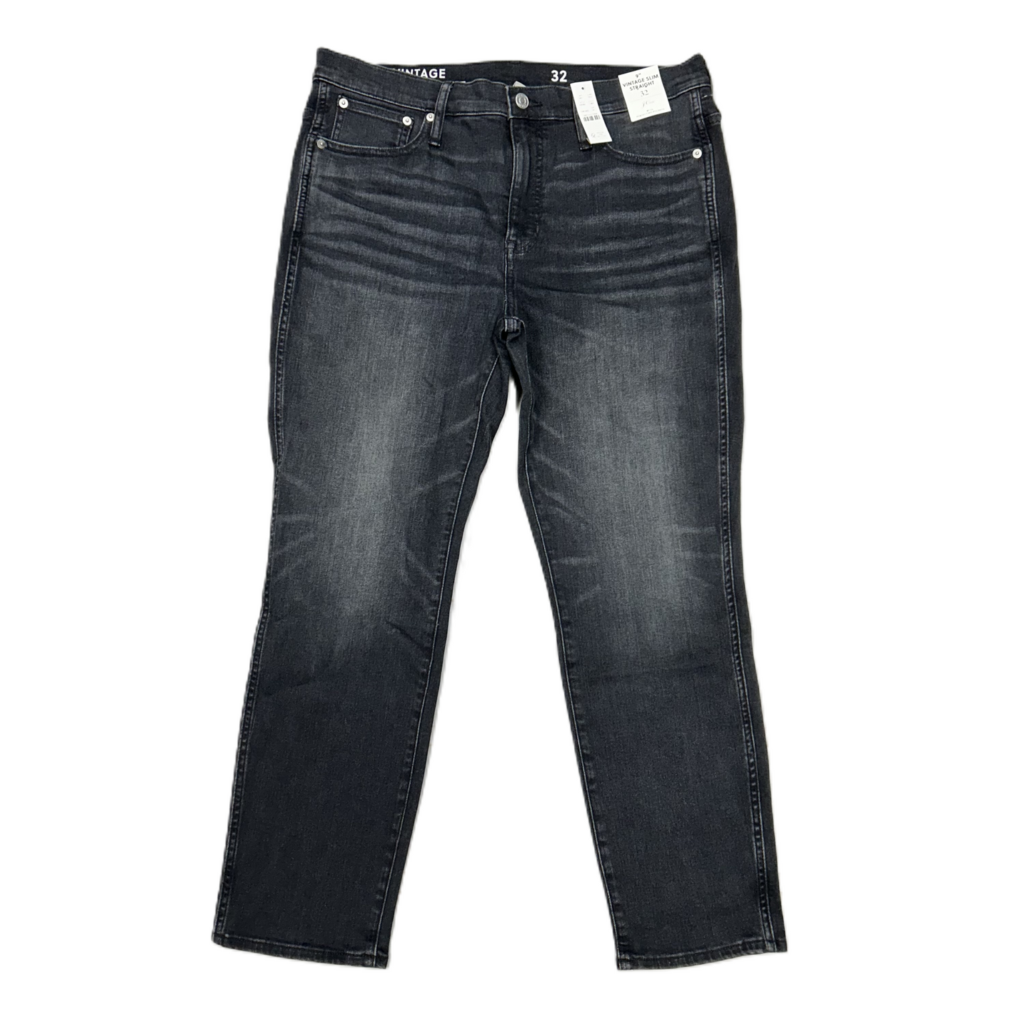 Jeans Straight By J. Crew In Black Denim, Size: 14