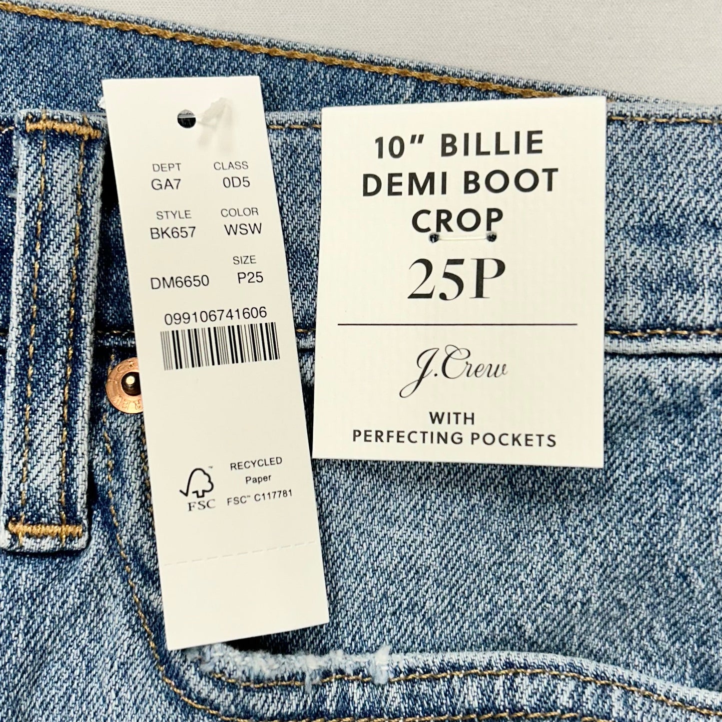 Jeans Cropped By J. Crew In Blue Denim, Size: 0p