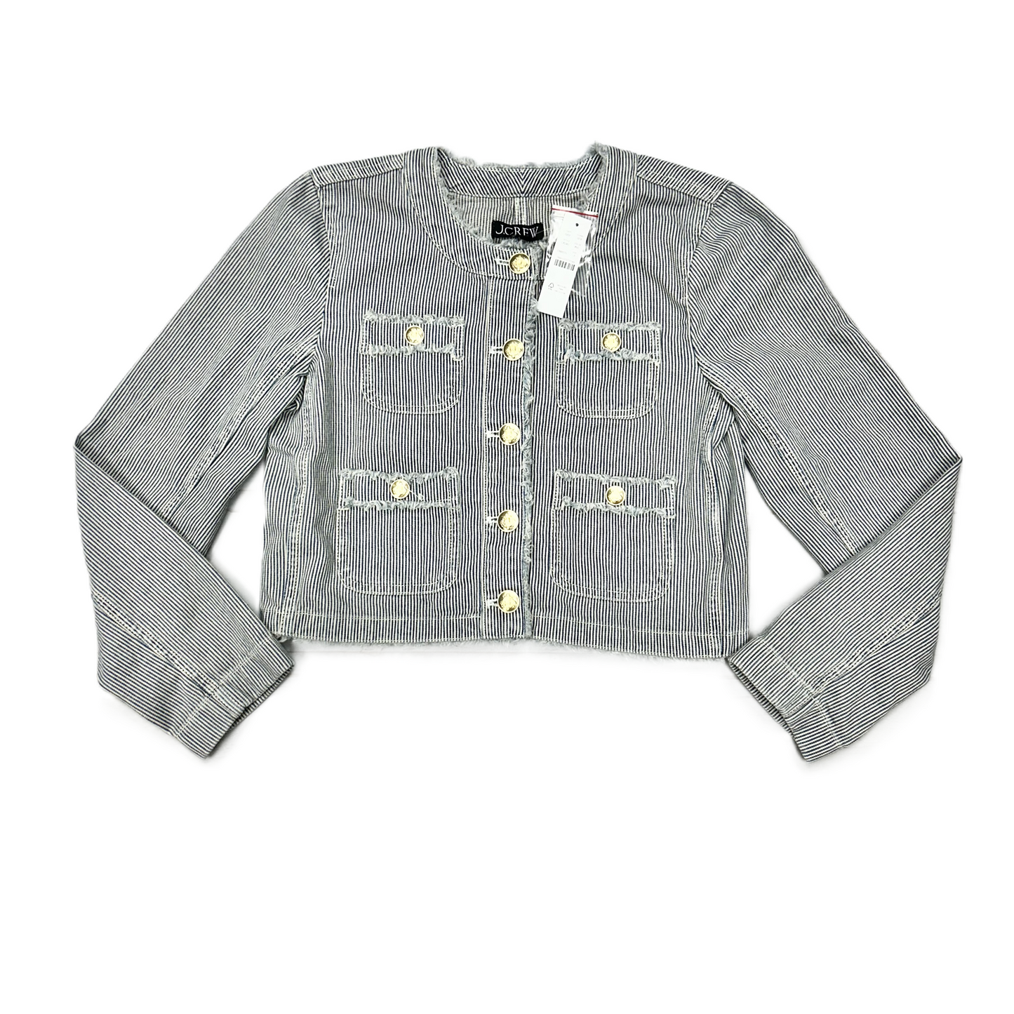 Jacket Denim By J. Crew In Blue & White, Size: Xs