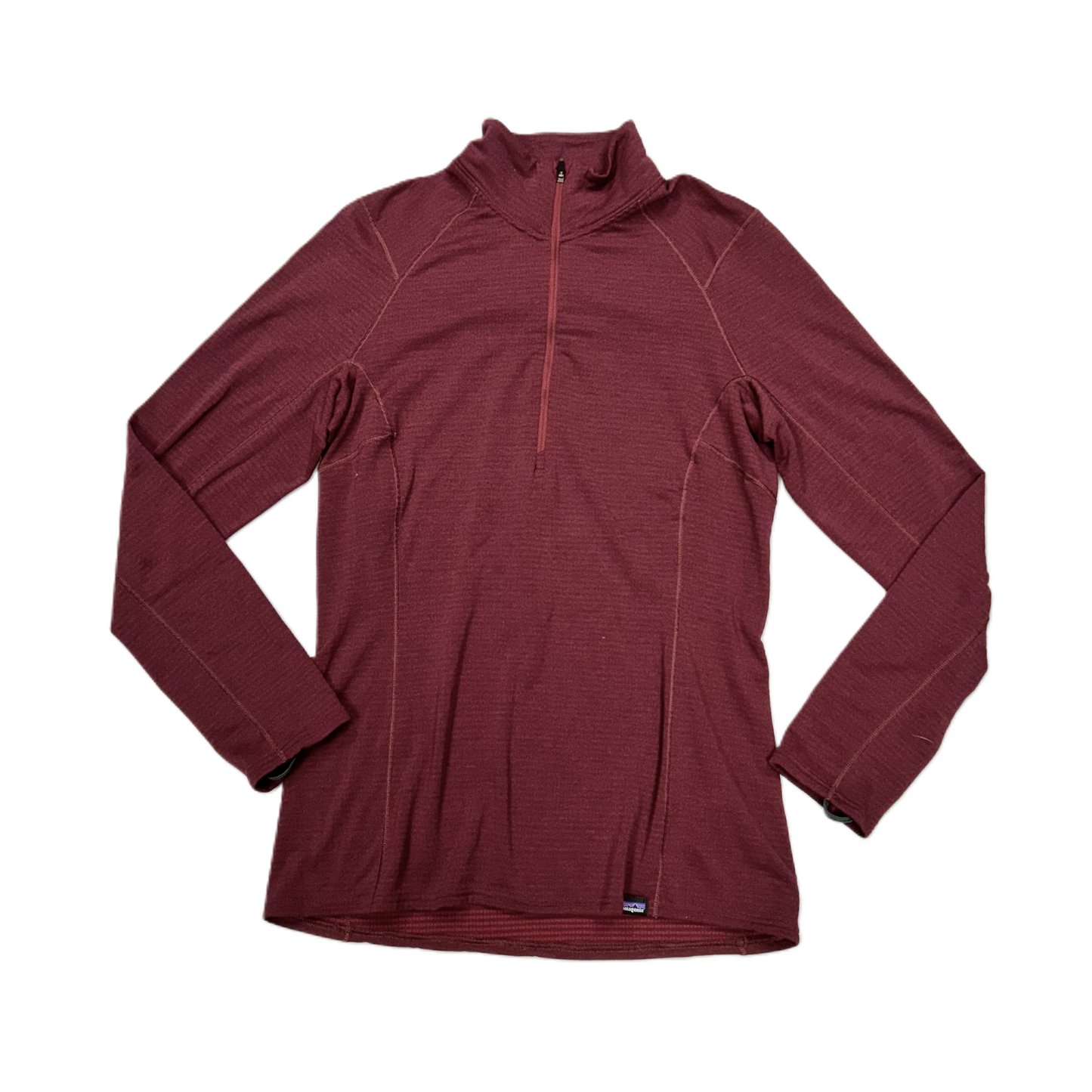 Athletic Top Long Sleeve Collar By Patagonia In Maroon, Size: S