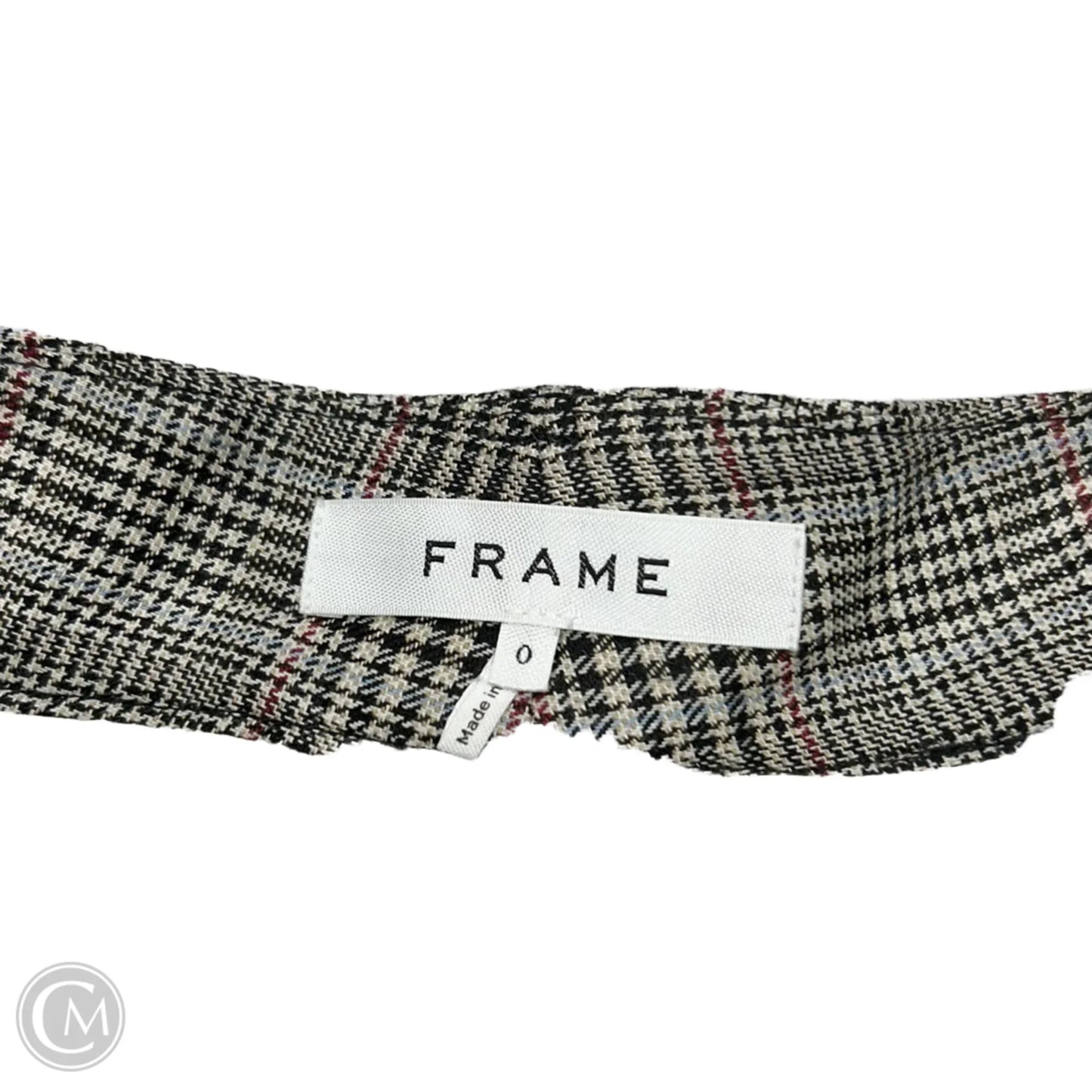 Shorts By Frame In Plaid Pattern, Size: 0