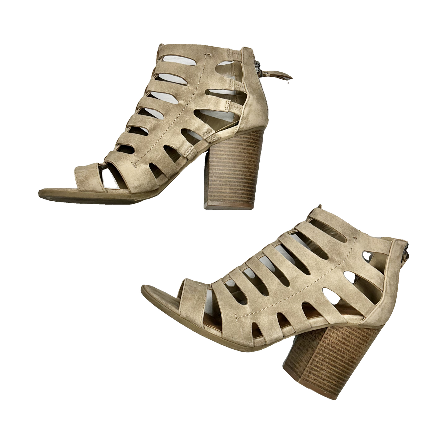 Sandals Heels Block By Indigo Rd In Tan, Size: 9