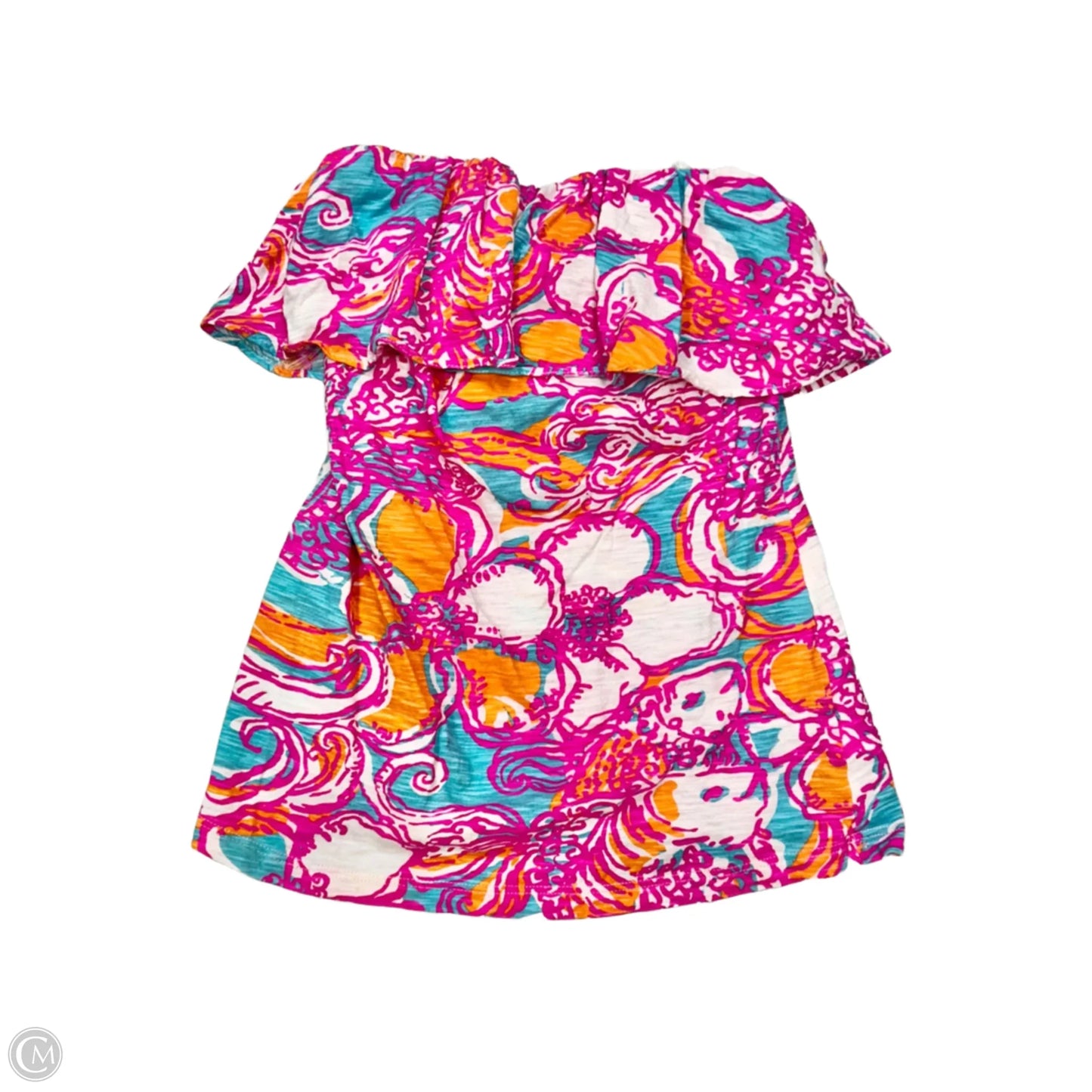 Top Sleeveless Designer By Lilly Pulitzer In Pink & White, Size: Xs