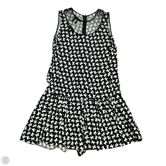Romper Designer By Red Valentino In Black & Cream, Size: S