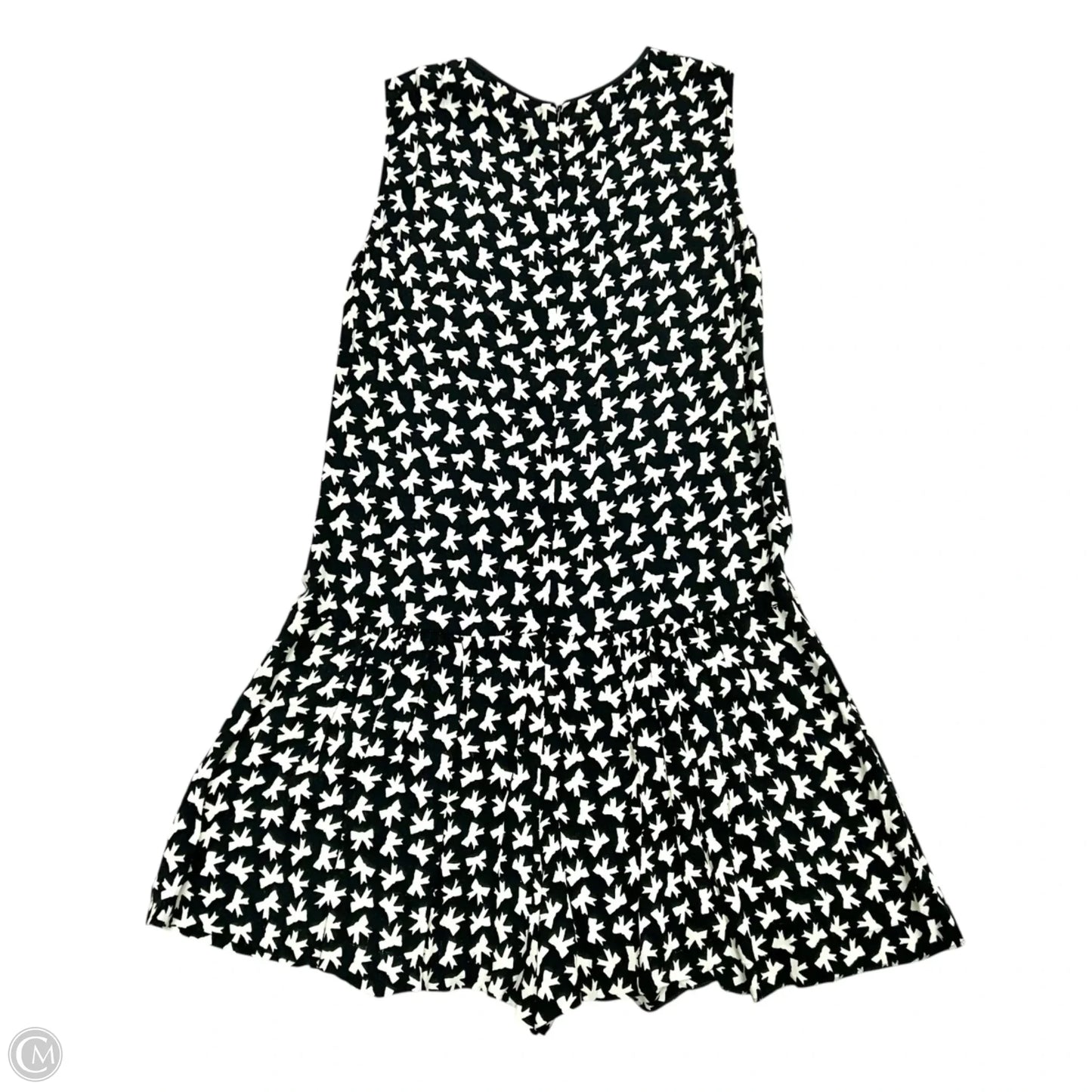 Romper Designer By Red Valentino In Black & Cream, Size: S