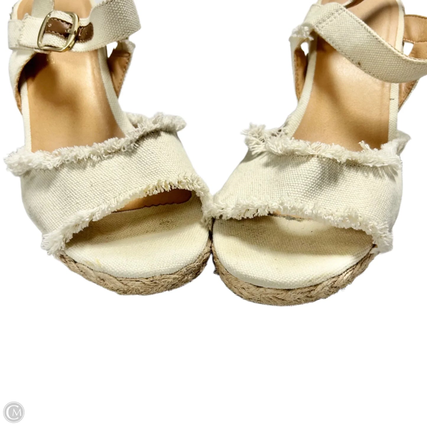 Sandals Heels Wedge By Tommy Bahama In Cream, Size: 8.5