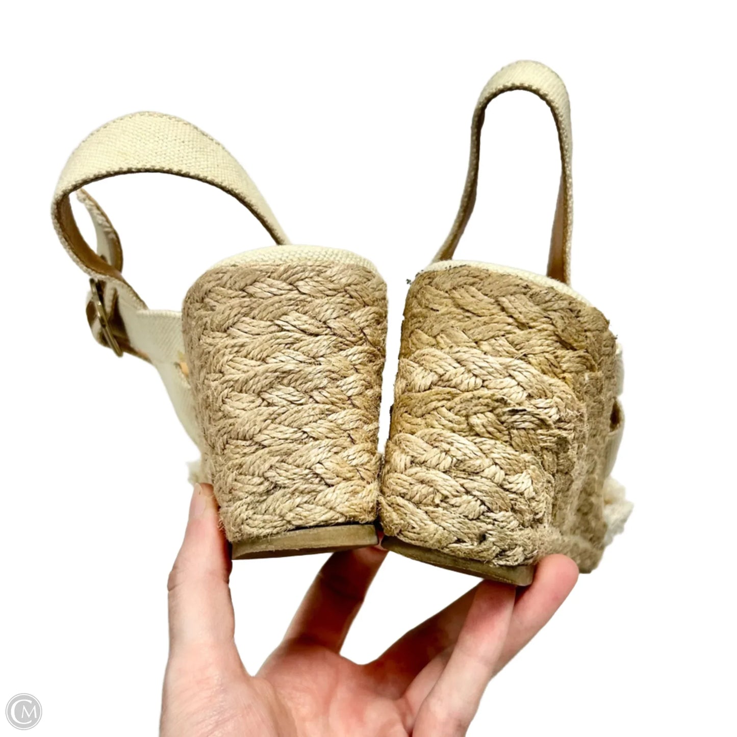 Sandals Heels Wedge By Tommy Bahama In Cream, Size: 8.5