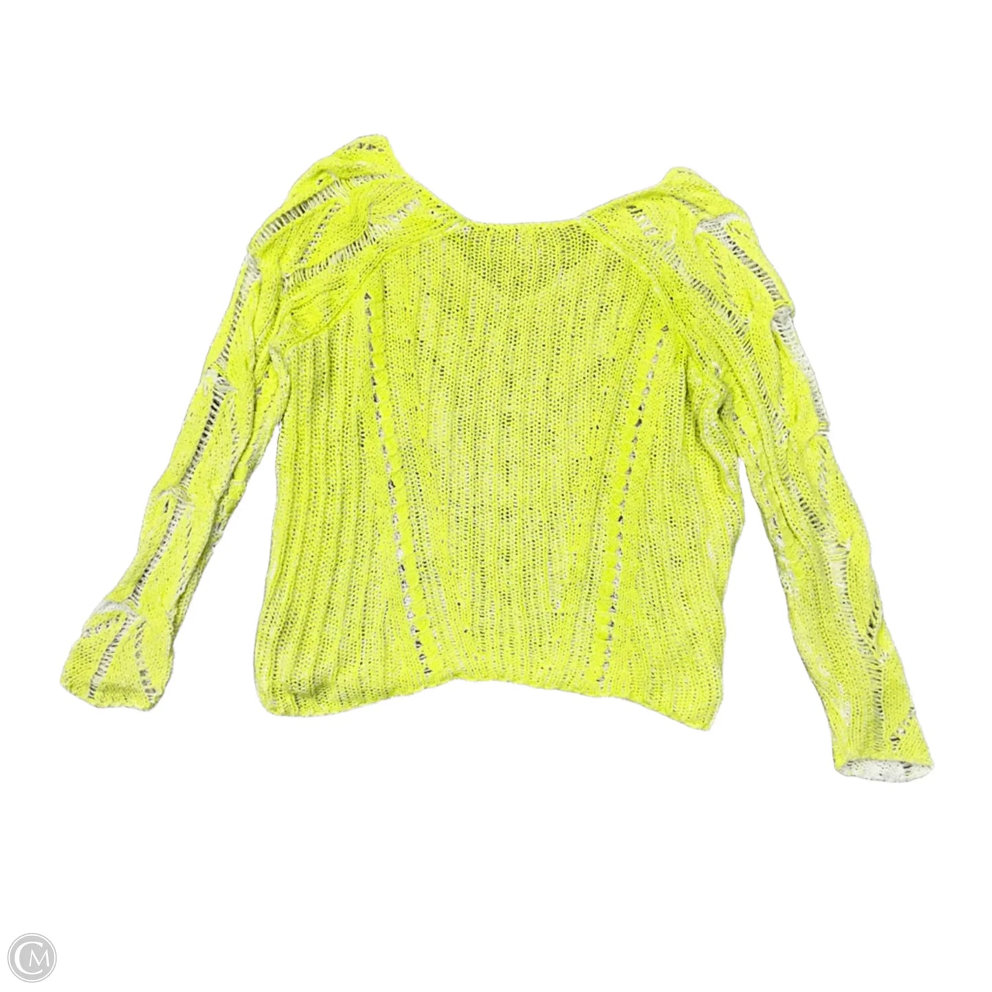 Sweater By Free People In Green & White, Size: S