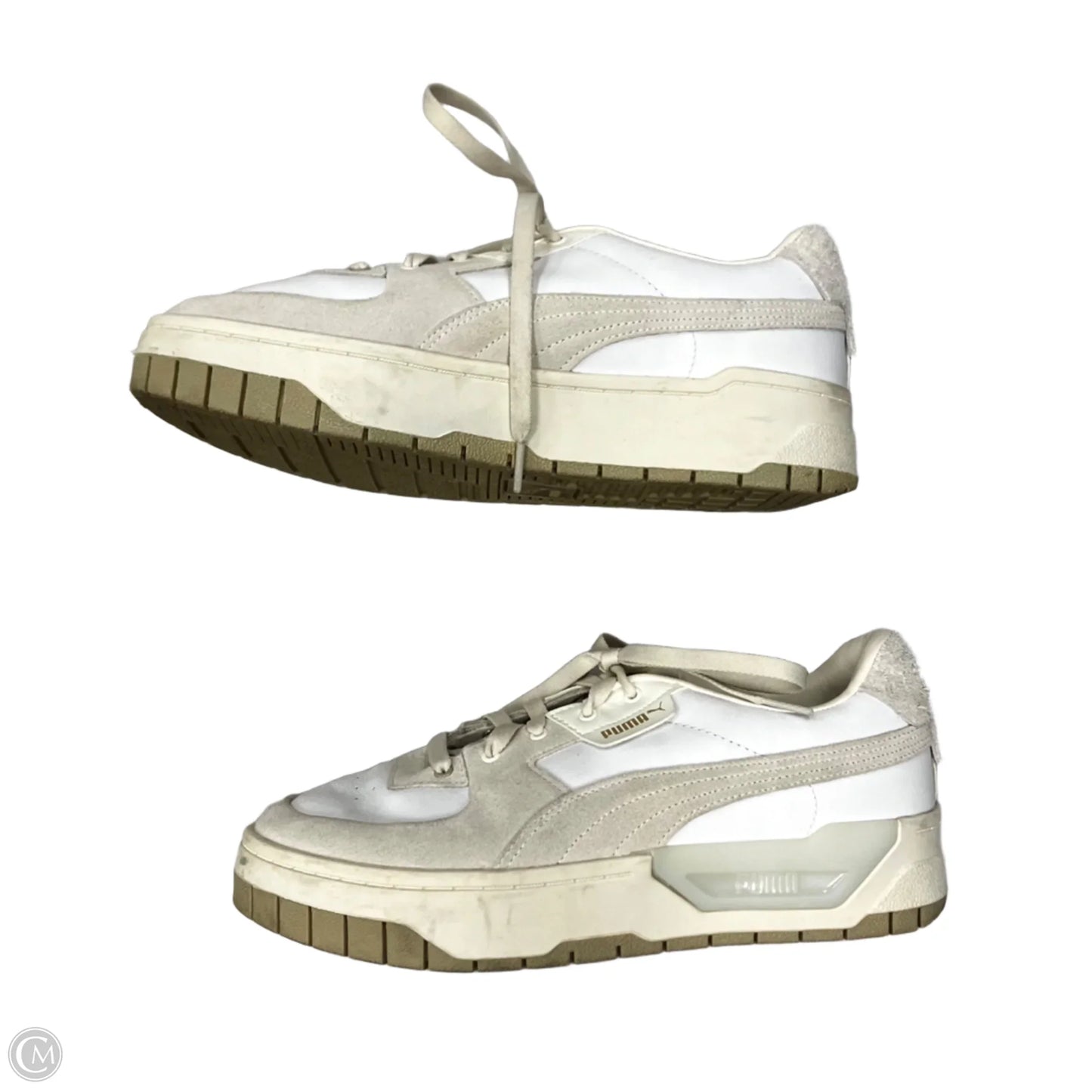 Shoes Sneakers Platform By Puma In Tan & White, Size: 11