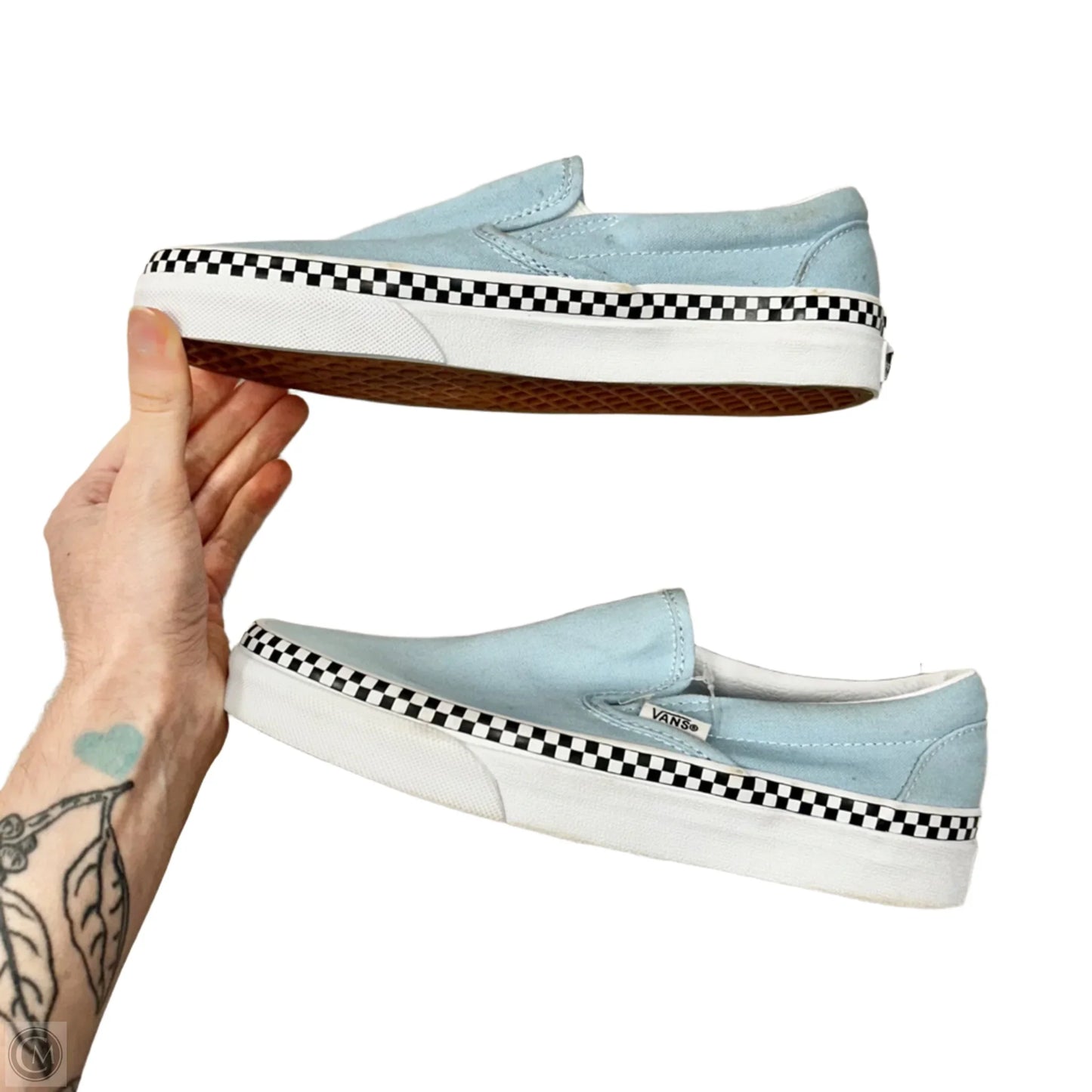 Shoes Sneakers By Vans In Blue & White, Size: 6