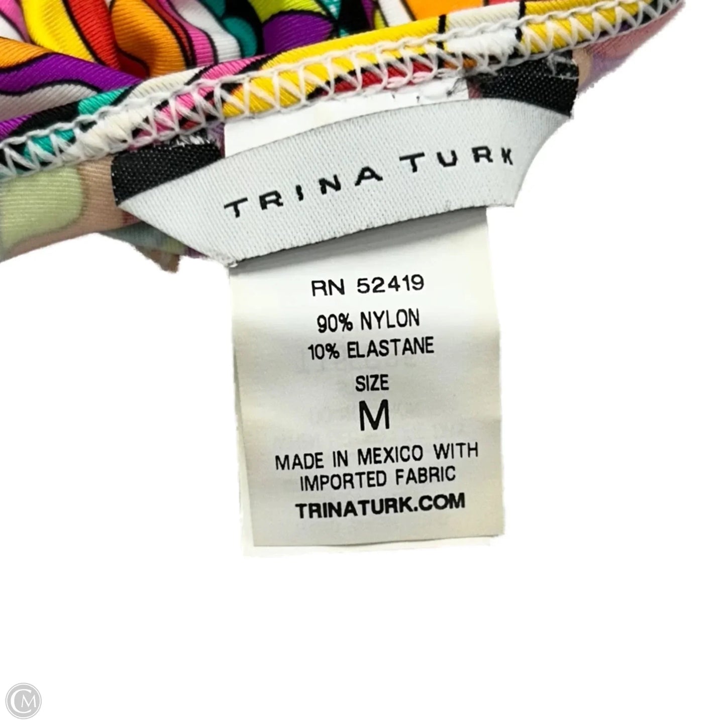 Swimsuit Top By Trina Turk In Rainbow Print, Size: M
