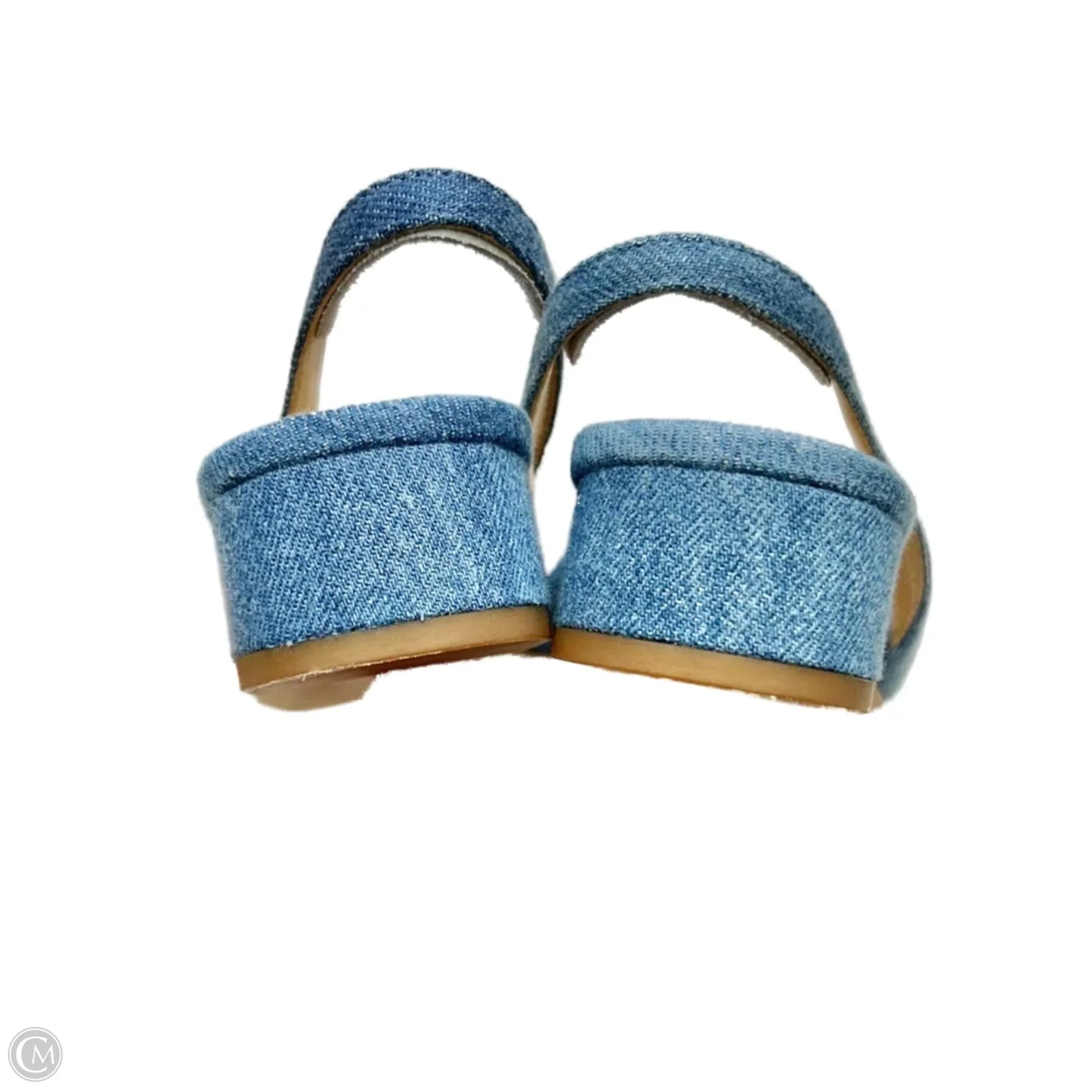 Shoes Heels Kitten By Veronica Beard In Blue Denim, Size: 6.5