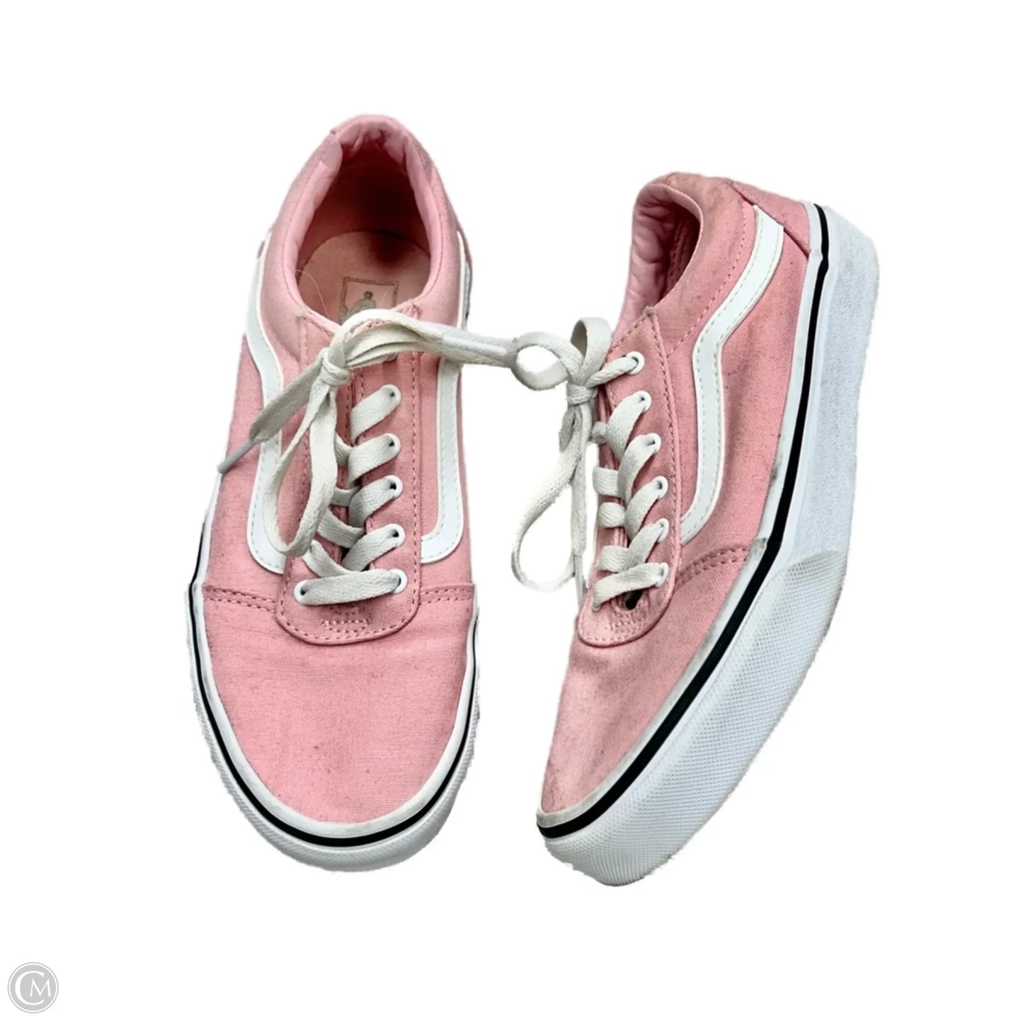 Shoes Sneakers By Vans In Pink & White, Size: 5