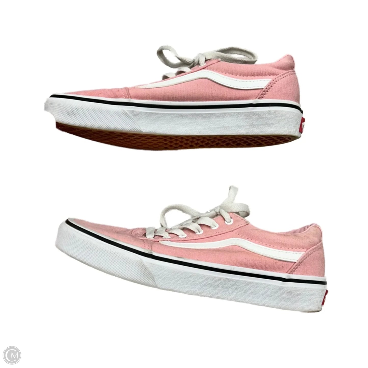 Shoes Sneakers By Vans In Pink & White, Size: 5