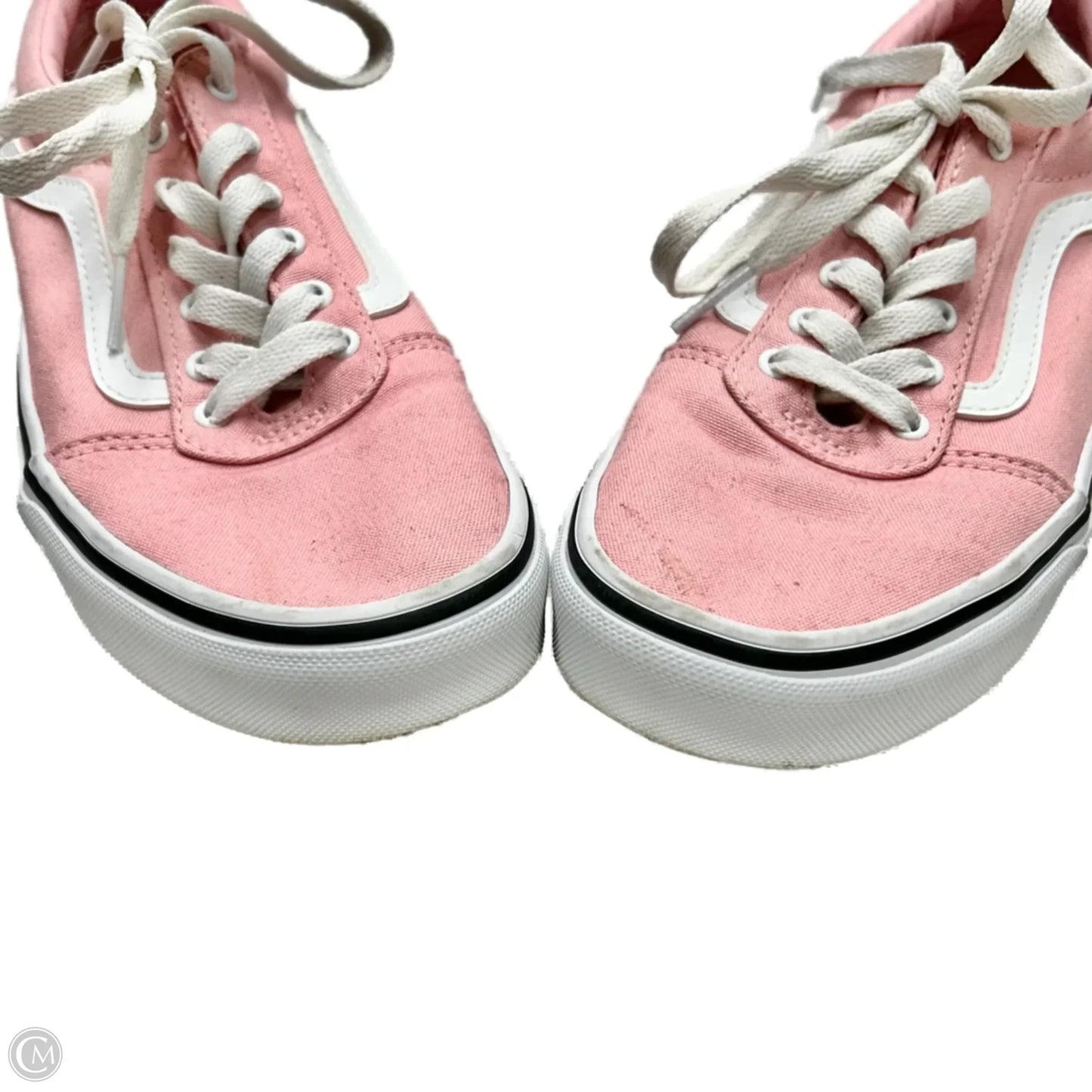 Shoes Sneakers By Vans In Pink & White, Size: 5