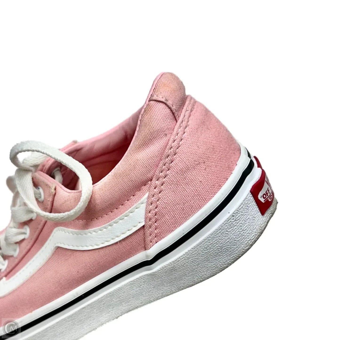 Shoes Sneakers By Vans In Pink & White, Size: 5