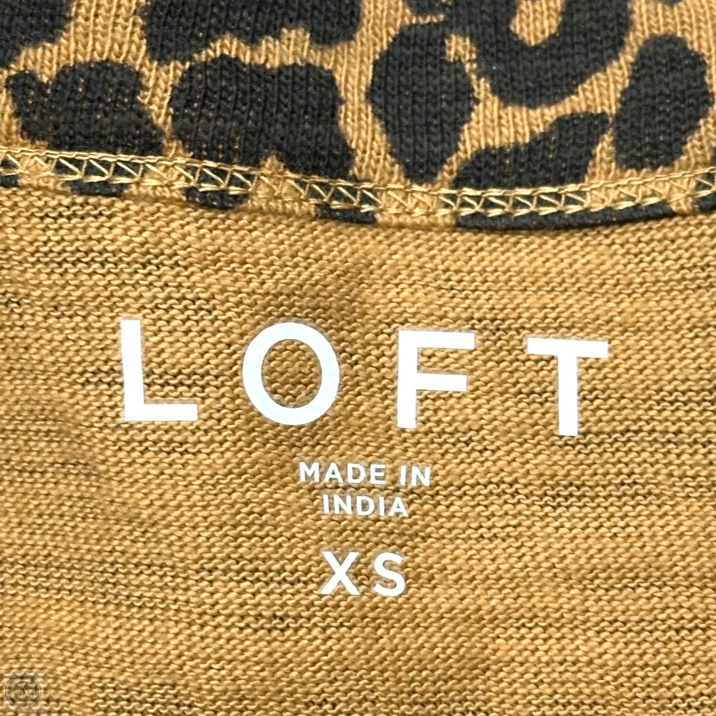 Top Long Sleeve By Loft In Leopard Print, Size: Xs