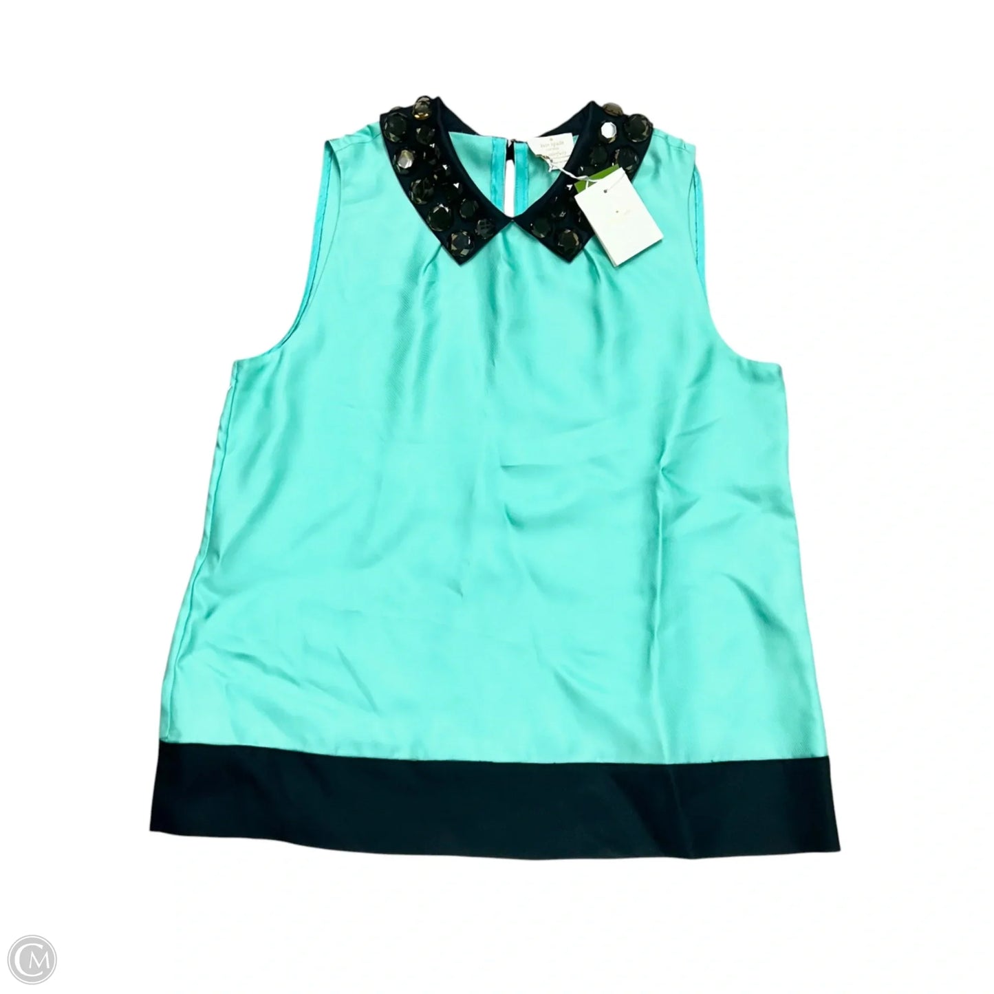 Top Short Sleeve Designer By Kate Spade In Black & Green, Size: M