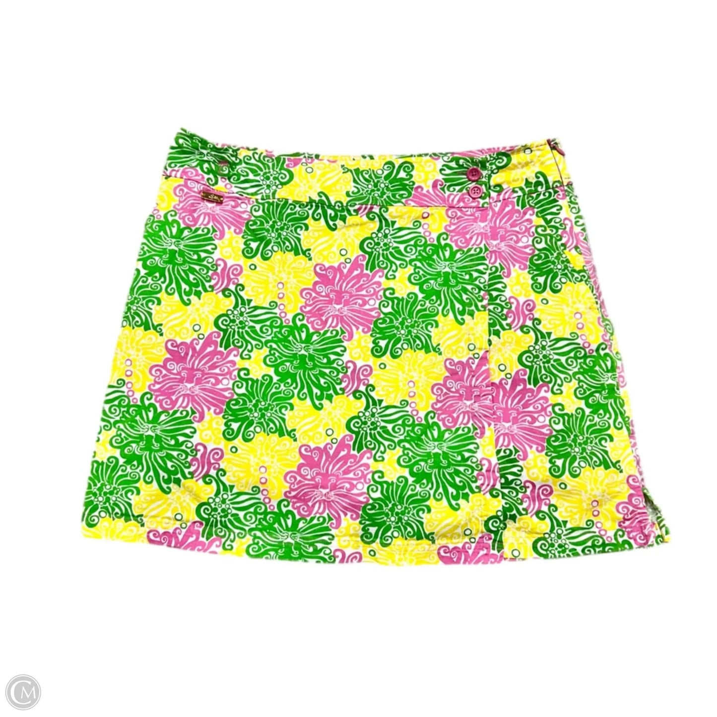 Skort Designer By Lilly Pulitzer In Green & Pink, Size: 10