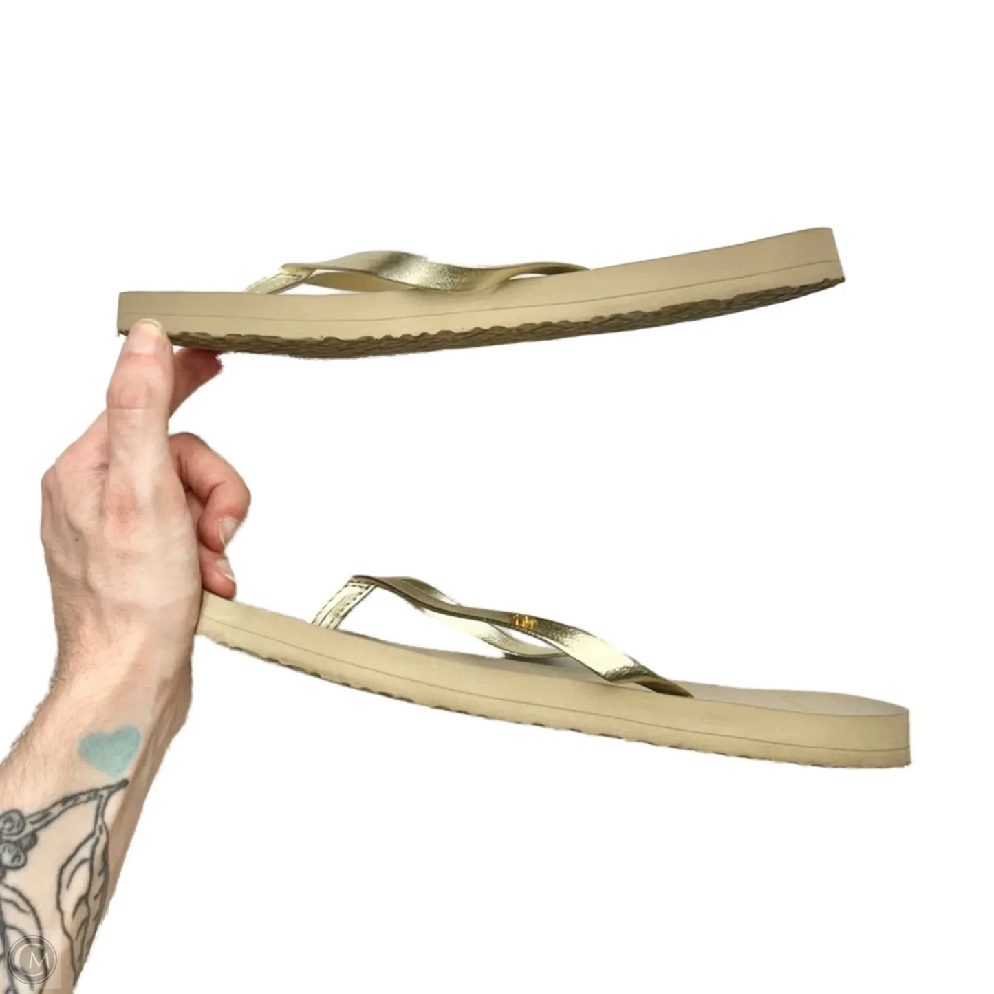 Sandals Designer By Tory Burch In Gold, Size: 6