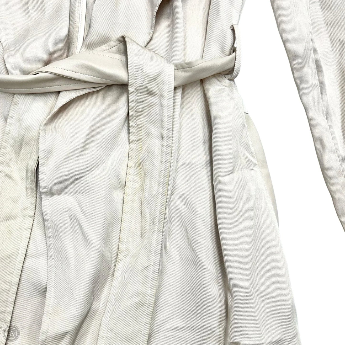 Coat Trench Coat By Badgley Mischka In Beige, Size: L