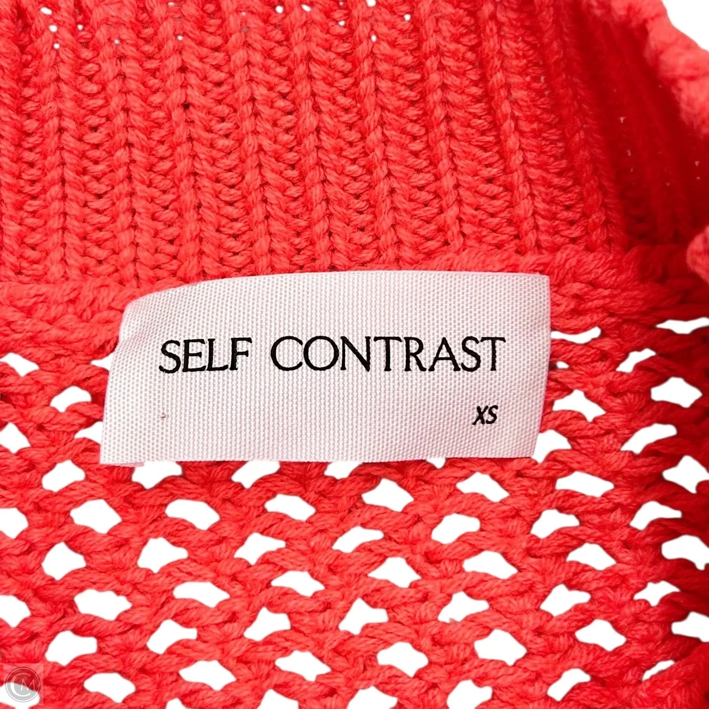 Sweater Short Sleeve By Self Contrast In Coral, Size: Xs