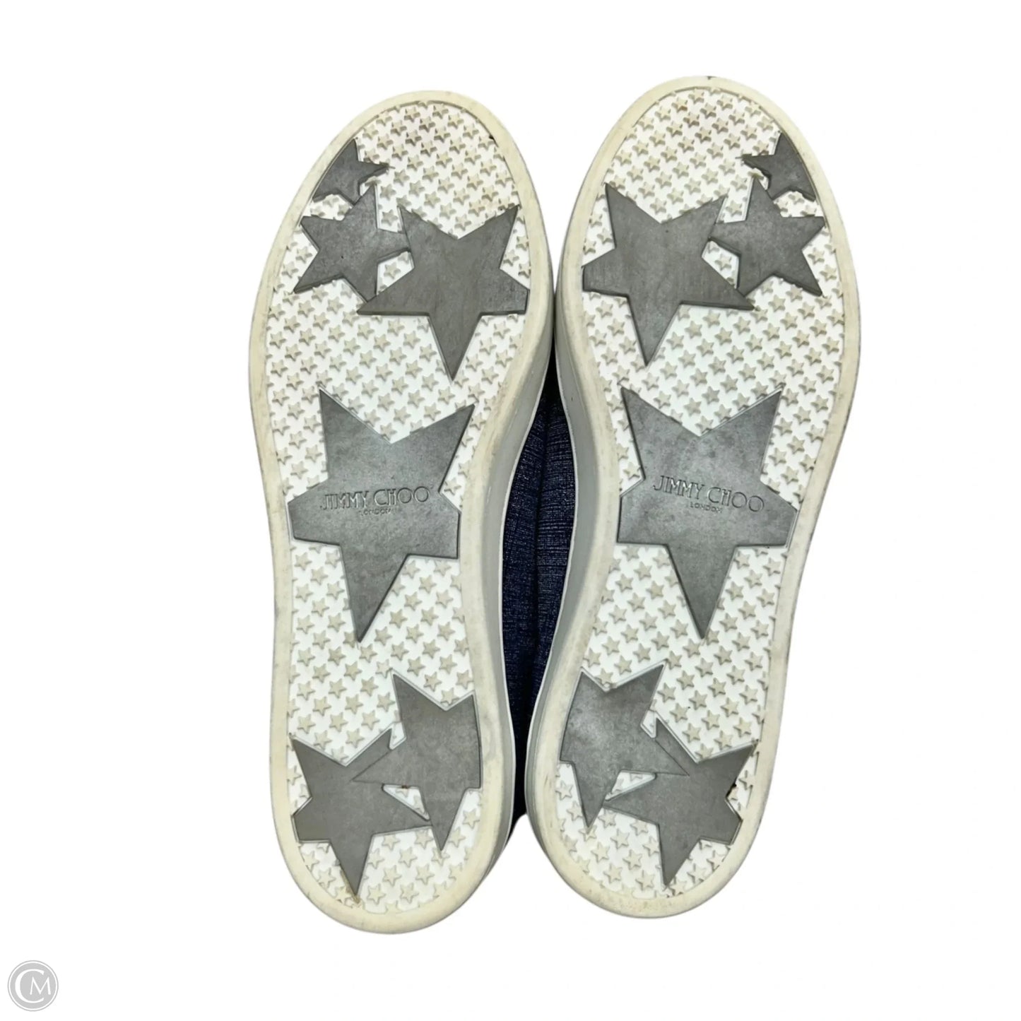 Shoes Luxury Designer By Jimmy Choo In Blue Denim, Size: 6.5