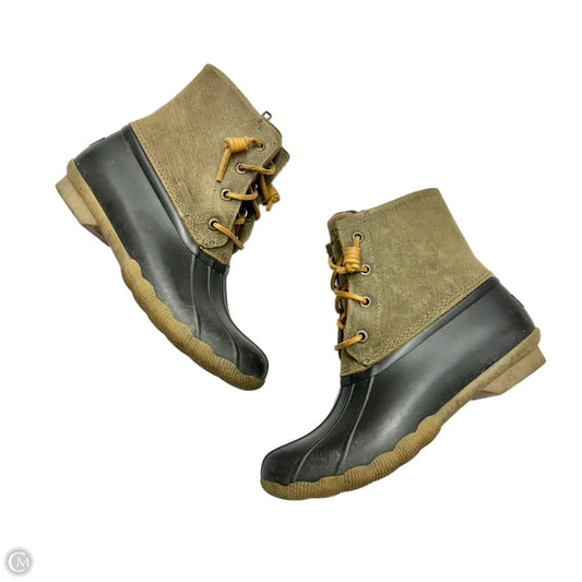 Boots Rain By Sperry In Green & Grey, Size: 6