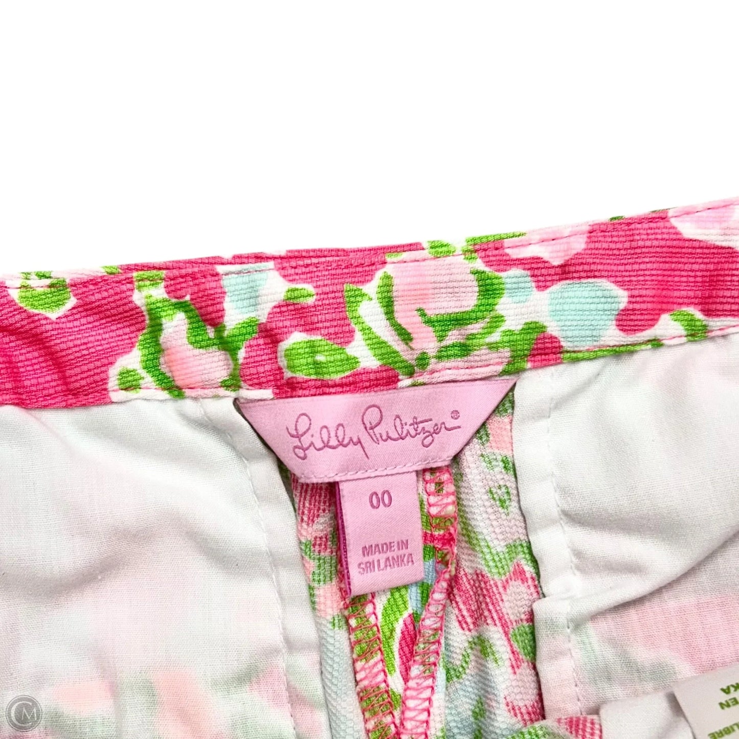 Shorts Designer By Lilly Pulitzer In Green & Pink, Size: 0
