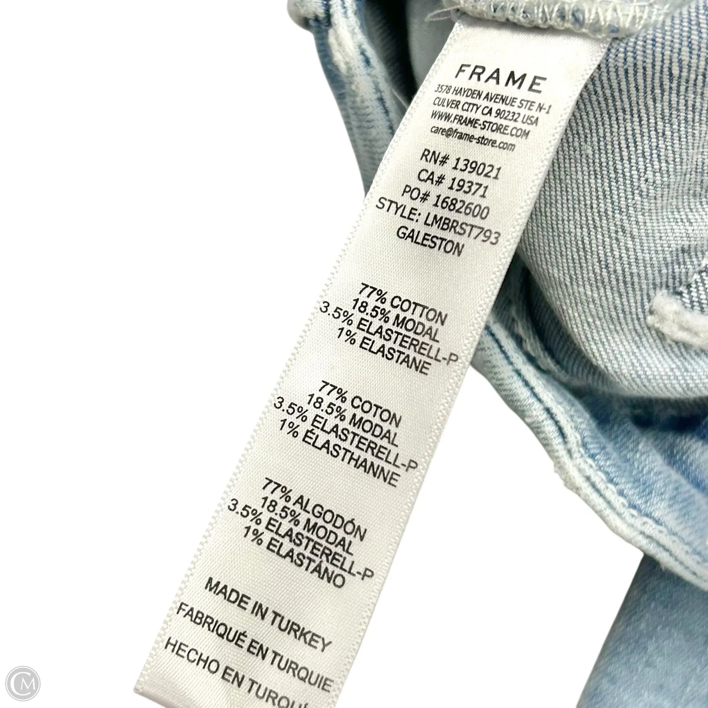 Jeans Boot Cut By Frame In Blue Denim, Size: 0