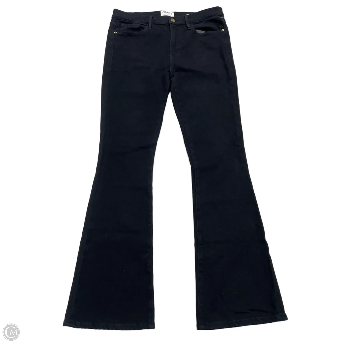 Jeans Flared By Frame In Black, Size: 8