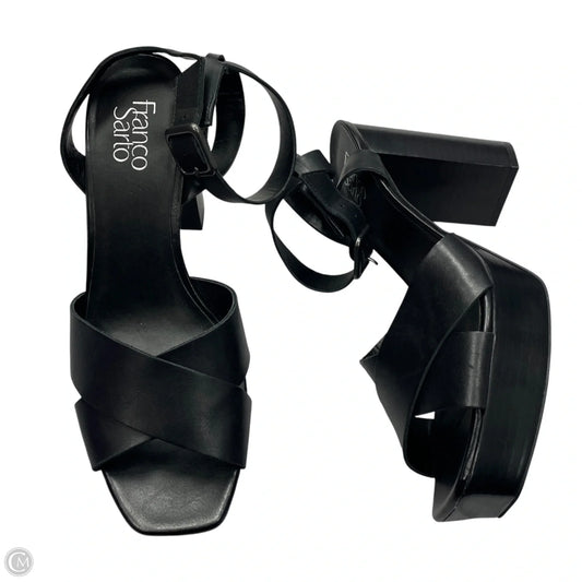 Sandals Heels Block By Franco Sarto In Black, Size: 11